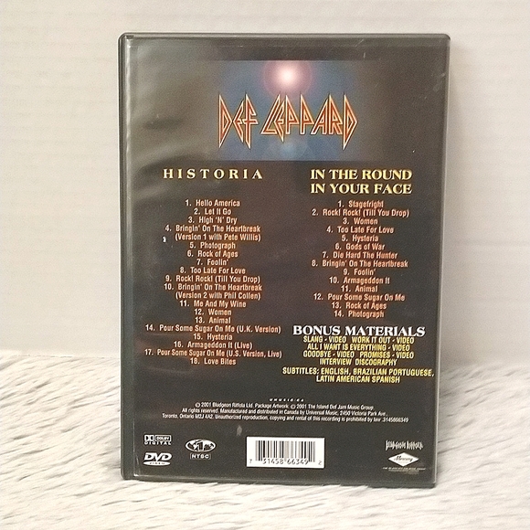 Def Leppard 'Historia/In The Round In Your Face' DVD - Picture 2 of 4